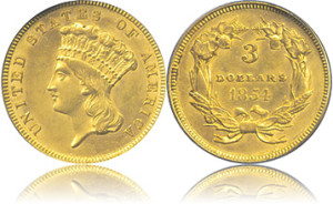 $3 Gold Indian Princess (1854 - 1889)